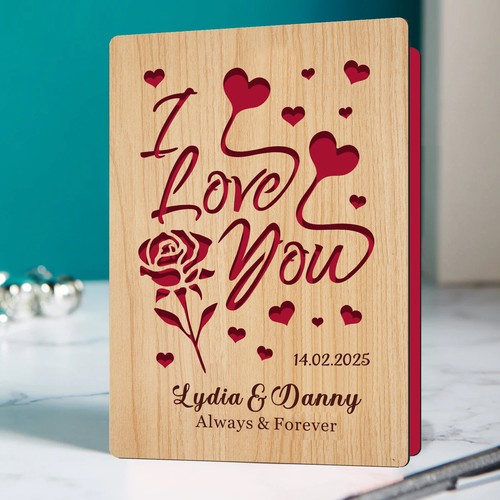 Personalised wooden wedding - wooden,