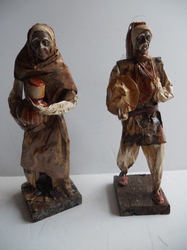 Vintage paper mache figures - vintage, mache'