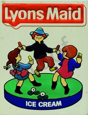 LYONS MAID ICE CREAM #1180 SIGN 10 X 7.7" METAL ALUMINIUM PLAQUE KITCHEN CAFE   