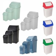 8L 25L 50L Swing Top Bin Waste Recycle Dustbin High Grade Plastic UK