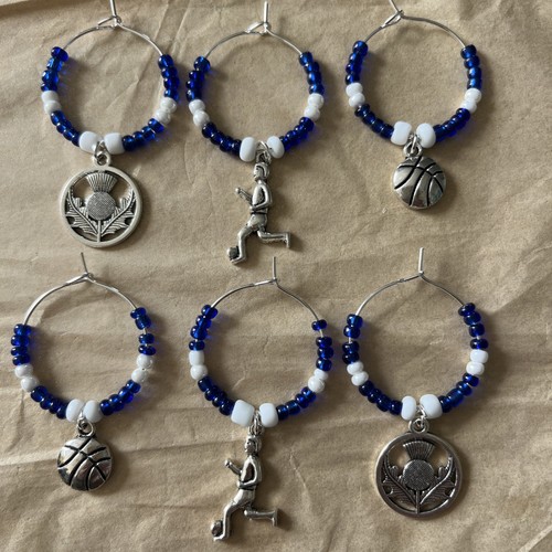 Wine glass charms scottish - charms,
