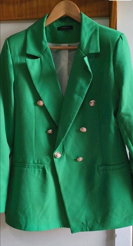 Green double breasted - green, blazer
