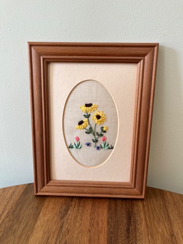 Hand sewn floral - , silk