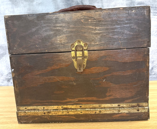 Vintage wooden tool box fold - vintage,
