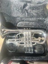 Yamaha Xeno Silver Bflat Cornet with Hard Case Mouthpiece and Accessories