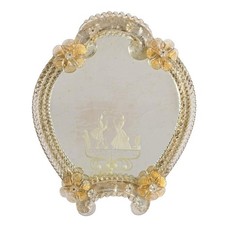Venetian Murano Glass Etched