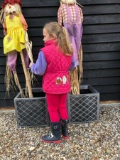 child's embroidered  fuchsia