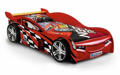 Red racing car - racing, single