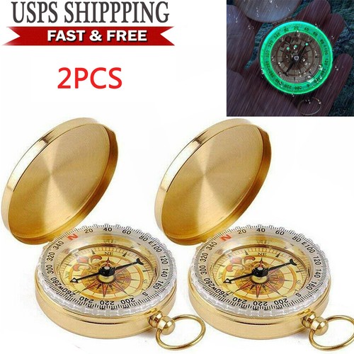2packs portable compass brass - portable,