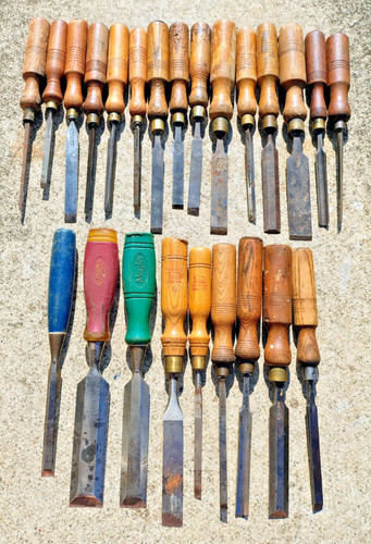 Vintage woodworking chisels - vintage,