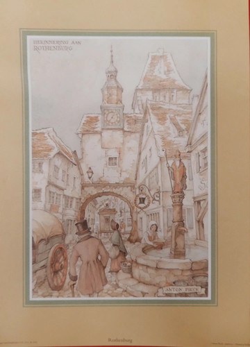 Rothenburg decoupage print - print, by