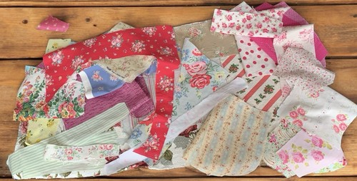 Large vintage fabric bundle - large,
