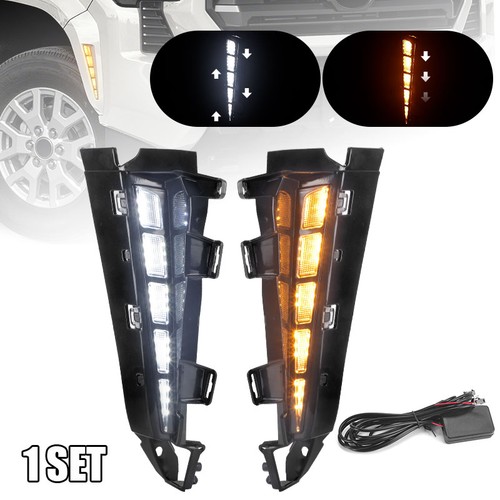 Amber white led drl turn - 2x,