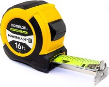 Komelon 52416; 16' x 1.06" Powerblade II Tape Measure, ABS Case, Yellow/Black,