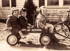 1948 Three Boys on RADIO FLYER