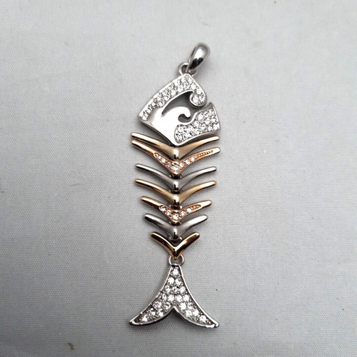 Articulated fish pendant with - pendant,