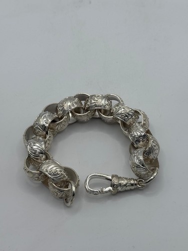 Silver belcher bracelet - belcher, men's