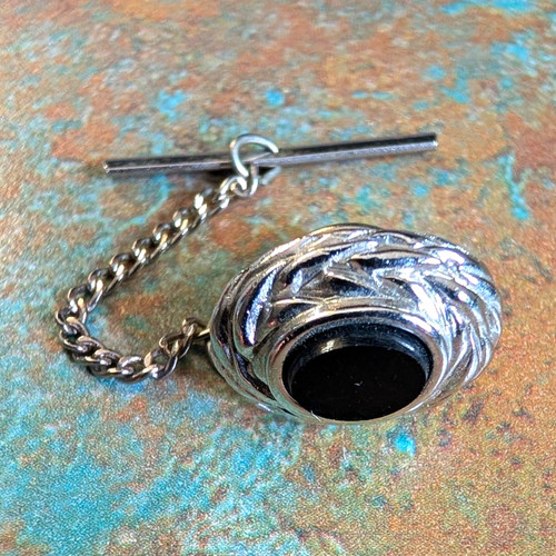 Silver tone metal - tack, w/