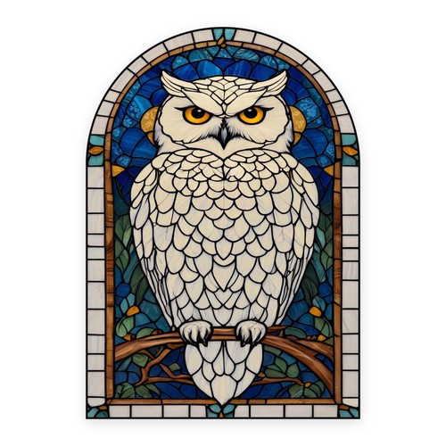 Snowy owl arch - owl,