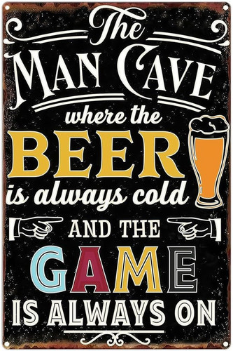 Bar sign man - man, cave