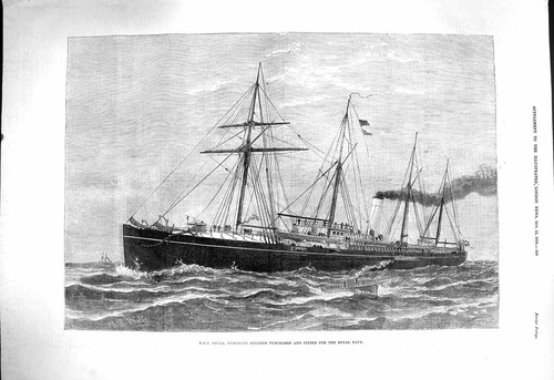 Original old antique print - old,