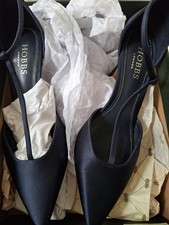 Hobbs Navy Satin Alice T-Bar