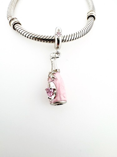 Champagne bottle dangle charm - bottle,