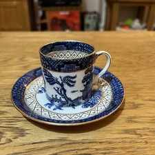 A G H J Wilton Ware Ye Olde Chinese Willow Cup & Saucer Demitasse 