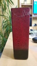 A Stuart Strathearn Glass Large Red/Black Dark Crystal Vase - Iestyn Davies.