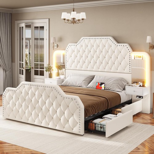 Queen bed frame with - frame,