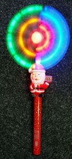 2 X Kids Santa Flashing light up led spinning windmill toy glows XMAS GIFT TOY
