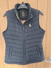 Toggi Size 8/10 Body Warmer Navy Blue Beautiful Gold Lining