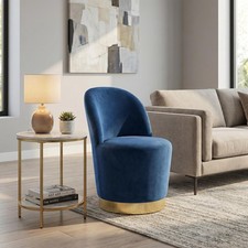 Blue Barrel Chair Loretta