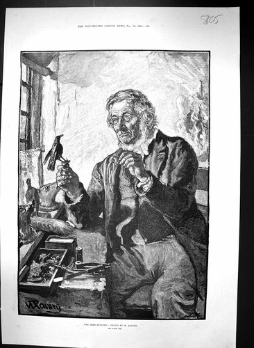 Original old antique print - original,