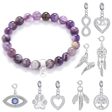 Amethyst gemstone stretch - amethyst,