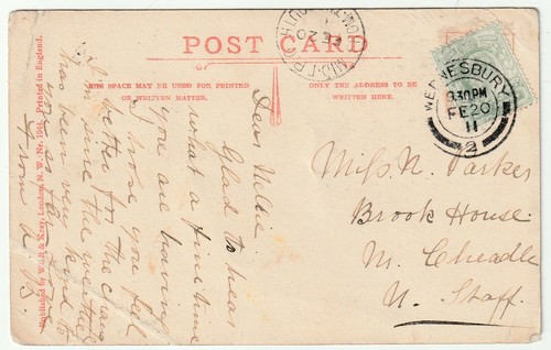 1911 ppc wednesbury pmk - wednesbury,
