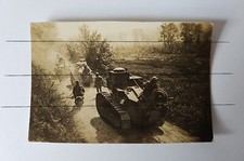 Original WW1 Photograph - Soldiers & French Whippet Tanks Going to the Front