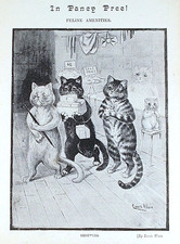 OLD ANTIQUE LOUIS WAIN PRINT