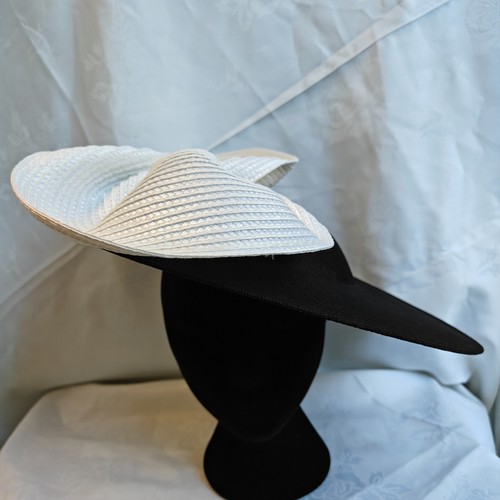 Black white big bow - white, wide
