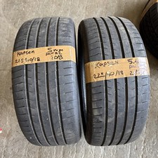 2X 225/40/18 Kapsin K3000 Part Worn Used Tyres 5.0Mm Tread Pair Dot 20/2023