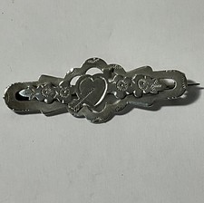Antique 1915 Chester Silver Sweetheart Brooch, Hallmarked, Harry & Charles Banks