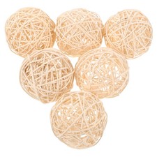  6 Pcs Rattan Decorative Balls