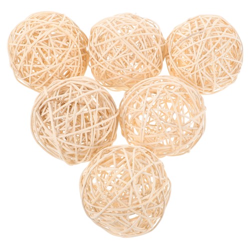 Pcs wicker rattan balls - 6,