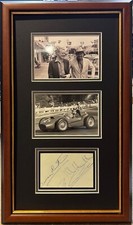 Mike Hawthorn, D. Hamilton F1 Legends Hand Signed Framed Card Presentation & COA
