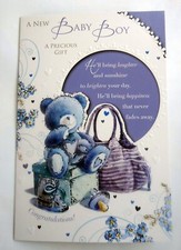New Baby Boy Birth Card Cute