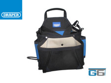 DRAPER EXPERT TOOL BELT POUCH FIXING POUCH WITH 2 WIDE POCKETS FOR TOOLS NAILS