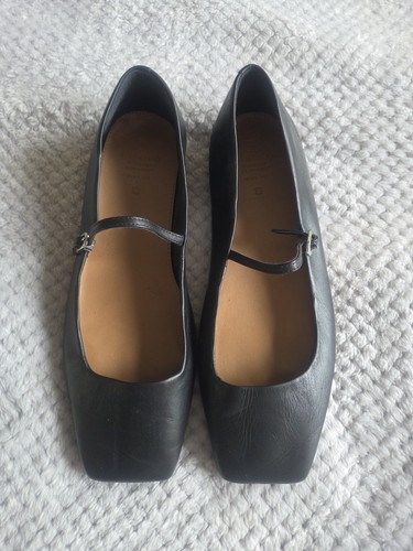 Black leather mary jane - leather,