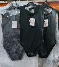 Job Lot x 6 New Vintage Lycra Women Bodysuit Black