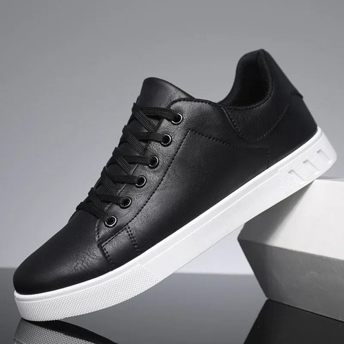 Mens faux leather - leather, low