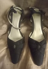 Ladies navy satin effect